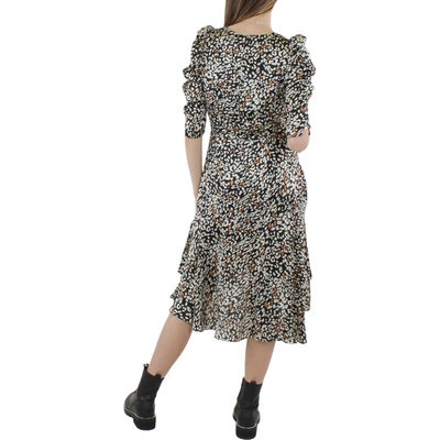 Shop Lucy Paris Womens Animal Print Hi Low Fit & Flare Dress In Multi