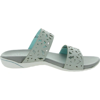 Shop Jbu By Jambu Wildflower Womens Faux Leather Slide On Slide Sandals In Grey