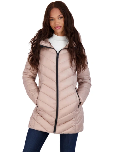 Bcbgmaxazria Womens Metallic Fitted Puffer Jacket In Pink | ModeSens