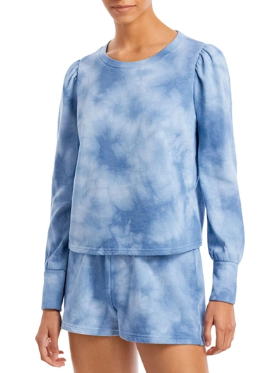 Shop Bb Dakota By Steve Madden Womens Tie-dye Crew Sweatshirt In Blue