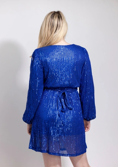 Shop Bereal Azul Sequin Dress In Blue