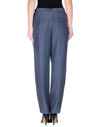 Shop Emporio Armani Casual Pants In Slate Blue