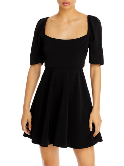 Shop Lucy Paris Venice Womens Cut-out Short Mini Dress In Black