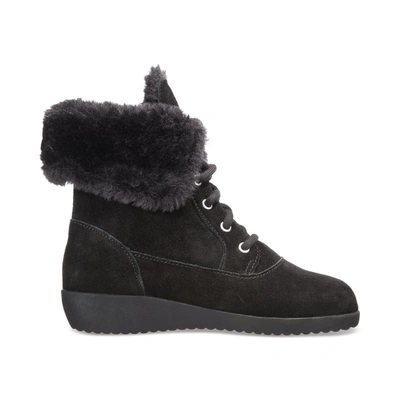 Shop Style & Co Aubreyy Womens Leather Ankle Winter & Snow Boots In Black