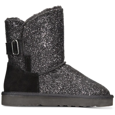Shop Style & Co Teenyy F Womens Glitter Cold Weather Winter & Snow Boots In Silver