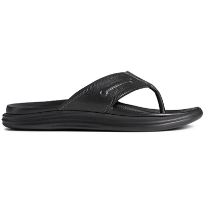 Shop Sperry Windward Womens Sandals Slip On Flip-flops In Black