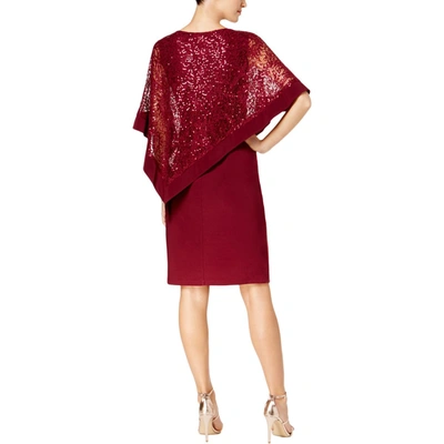 Shop R & M Richards Womens Sequined Lace Special Occasion Dress In Red