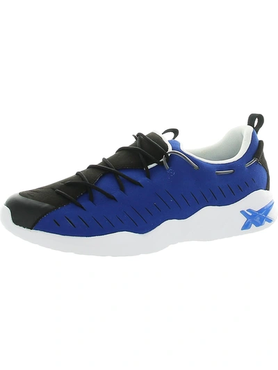 Shop Asics Tiger Gel-mai Rb Mens Faux Leather Fitness Running Shoes In Blue