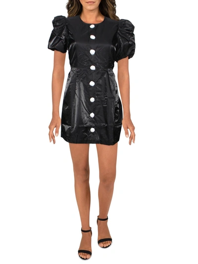 Shop Danielle Bernstein Juniors Womens Party Short Mini Dress In Black