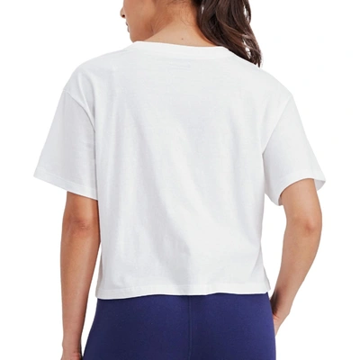 Shop Champion Womens Cropped Graphic Pullover Top In White