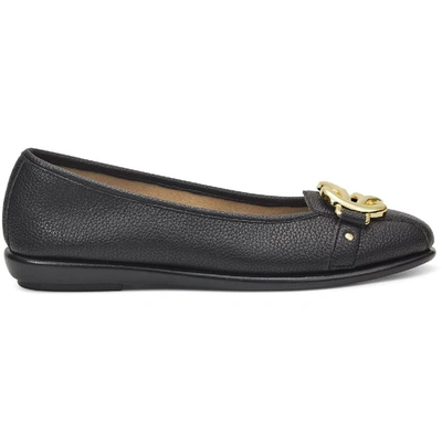 Shop Aerosoles Big Bet Womens Faux Leather Slip On Flats In Black