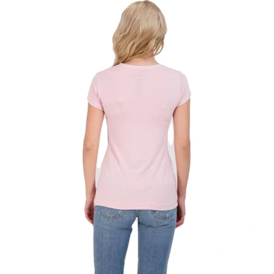 Shop Bebe Womens Graphic Crewneck Logo T-shirt In Pink