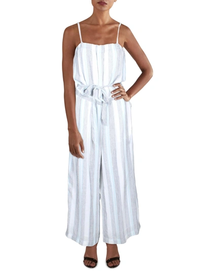 Shop Splendid Womens Linen Belted Jumpsuit In White