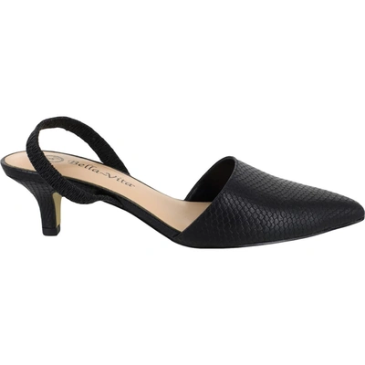 Shop Bella Vita Sarah Ii Womens Faux Leather Ankle Strap Flats In Black