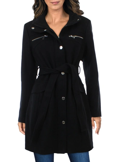 Shop Vince Camuto Womens Warm Midi Wool Coat In Black