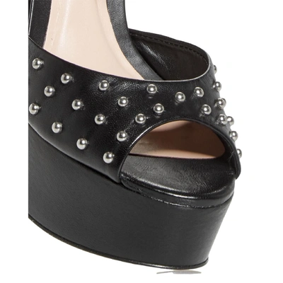 Shop Aqua Cullen Womens Leather Ankle Strap Platform Sandals In Black