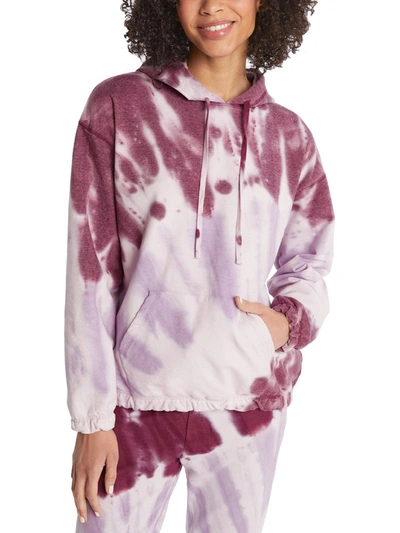 Shop Splendid Liza Womens Tie-dye Comfy Hoodie In Purple