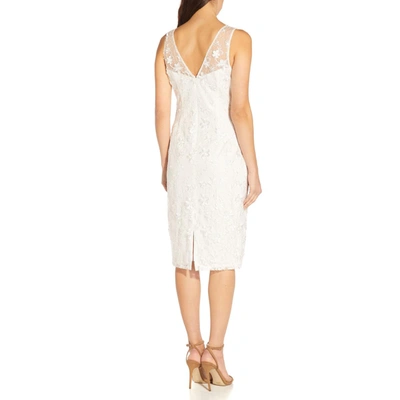 Shop Adrianna Papell Womens Formal Knee Sheath Dress In White