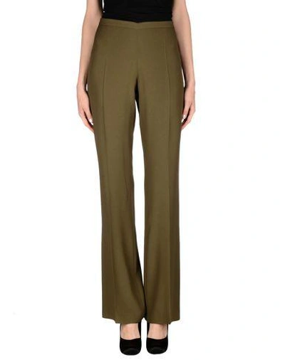 Shop Philosophy Di Alberta Ferretti Casual Pants In Military Green