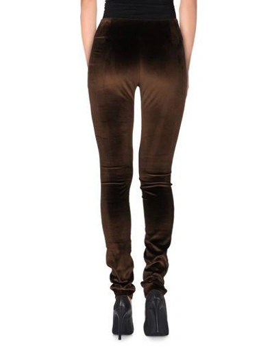 Shop Malo Casual Pants In Dark Brown