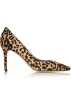 GIANVITO ROSSI Leopard-Print Calf Hair Pumps