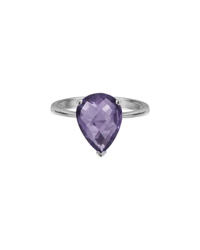 Gemstones Silver 3.30 Ct. Tw. Amethyst Half-eternity Ring