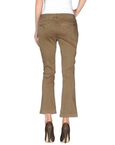 Shop Dondup Casual Pants In Khaki