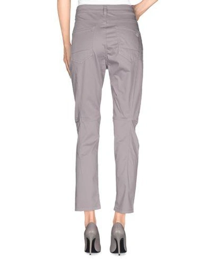 Shop Manila Grace Casual Pants In Dove Grey