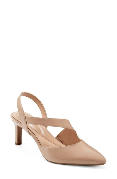 Shop Easy Spirit Recruit Slingback Pointed Toe Pump In Medium Natural