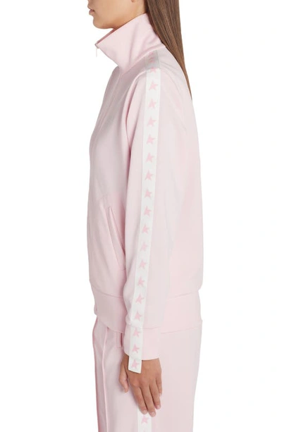 Shop Golden Goose Denise Star Logo Track Jacket In Rose Shadow / White