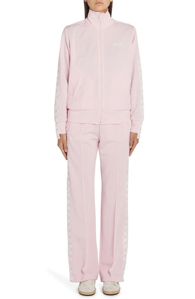 Shop Golden Goose Denise Star Logo Track Jacket In Rose Shadow / White