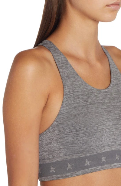 Shop Golden Goose Knot Racerback Crop Top In Melange Grey