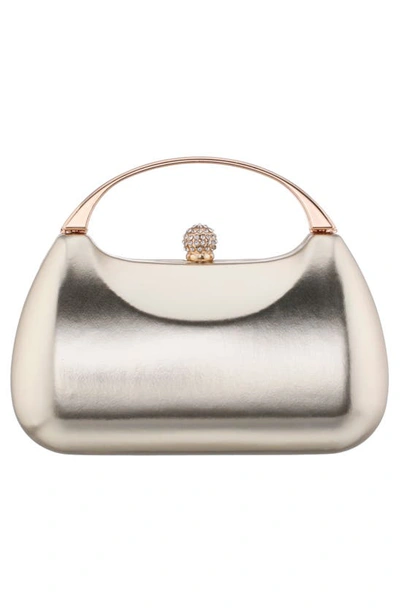 Nina Minaudière Top Handle Bag In Platino