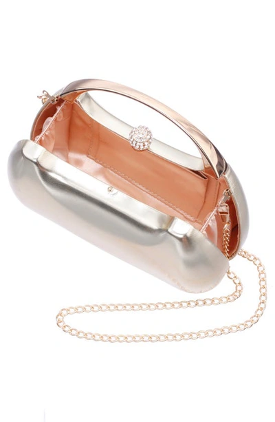 Nina Minaudière Top Handle Bag In Platino