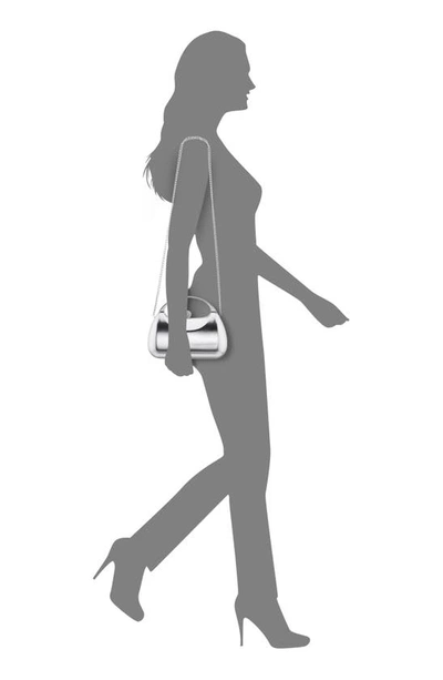 Nina Minaudière Top Handle Bag In Silver