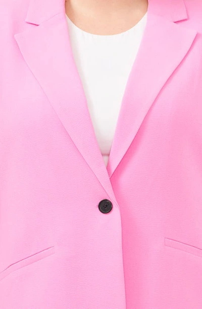 Cece One-button Blazer In Bright Peony