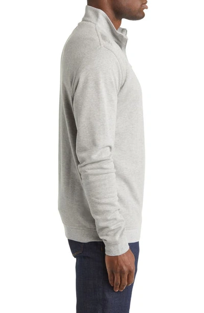 Shop Peter Millar Comfort Interlock Quarter Zip Pullover In Light Grey