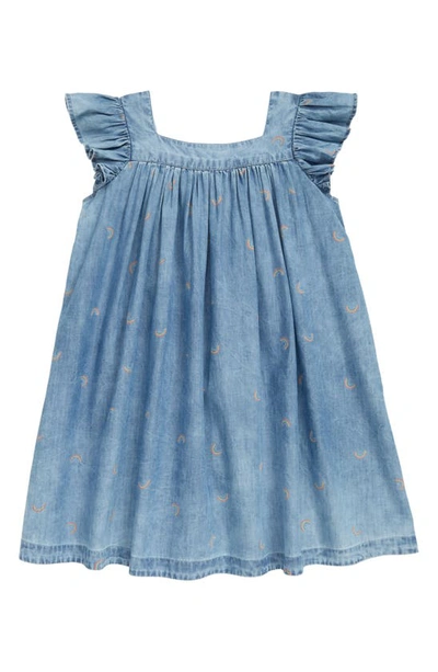 Shop Tucker + Tate Kids' Print Shift Dress In Blue Ocean Ditsy Rainbows