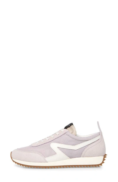 Rag & Bone Mixed Leather Retro Runner Sneakers In Lilac