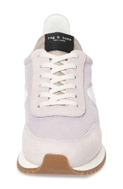 Rag & Bone Mixed Leather Retro Runner Sneakers In Lilac