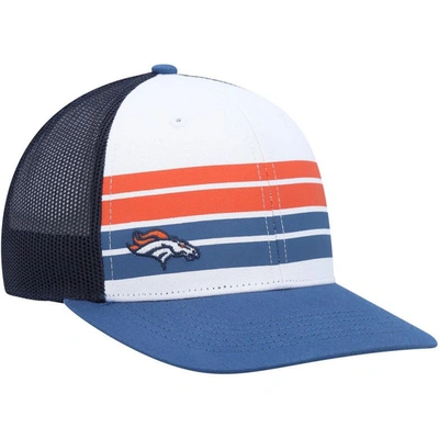 Shop 47 Youth ' White/blue Denver Broncos Cove Trucker Snapback Hat