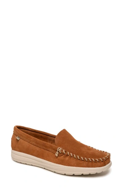 Shop Minnetonka Discover Classic Water Resistant Loafer In Brown