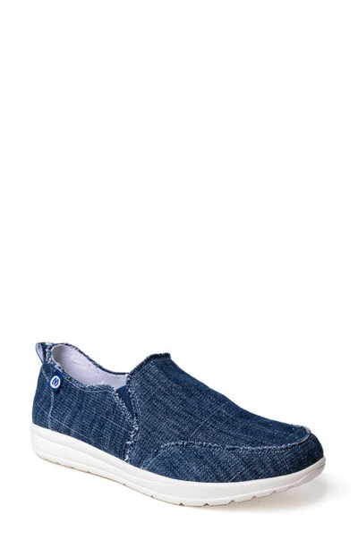 Shop Minnetonka Expanse Slip-on Sneaker In Blue Denim