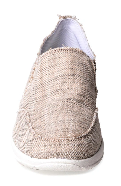 Minnetonka Expanse Slip-on Sneaker In Tan Herringbone