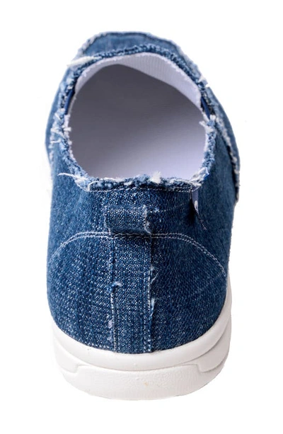 Shop Minnetonka Expanse Slip-on Sneaker In Blue Denim