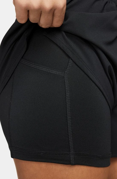 Nike Women's One Dri-fit High-waisted 3" 2-in-1 Shorts In Black