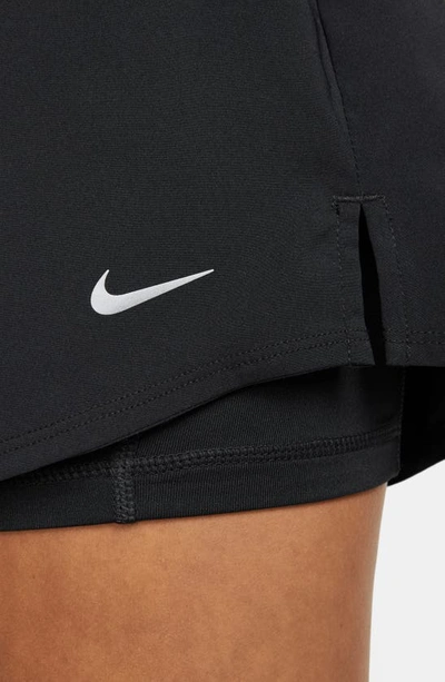Nike Women's One Dri-fit High-waisted 3" 2-in-1 Shorts In Black