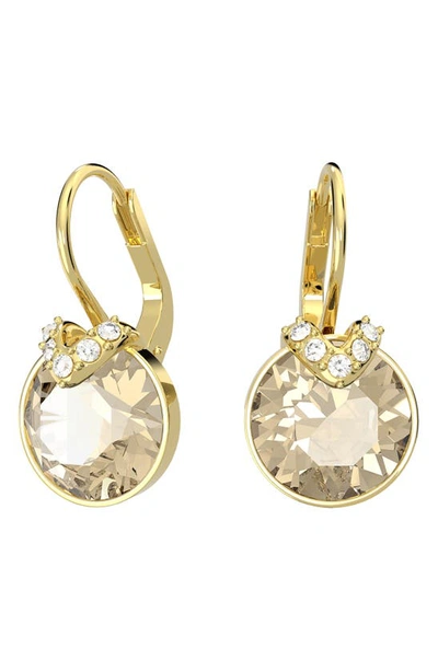 Shop Swarovski Bella Crystal Drop Earrings In Gold