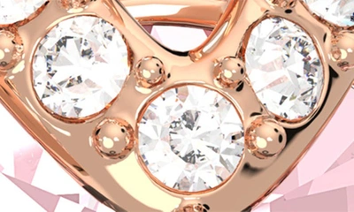 Swarovski Bella V Crystal Drop Earrings In Gold Tone In Pink