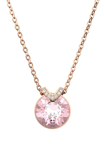 Shop Swarovski Bella Crystal Pendant Necklace In Pink